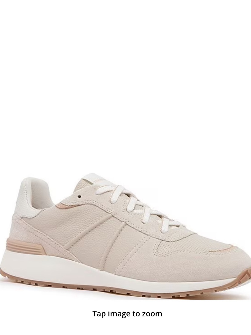 Frankie4 Raider Leather Lace Up Sneakers Ecru Size 7